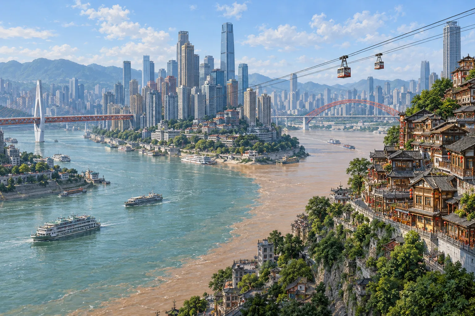 Illustration of studying and living in Chongqing
