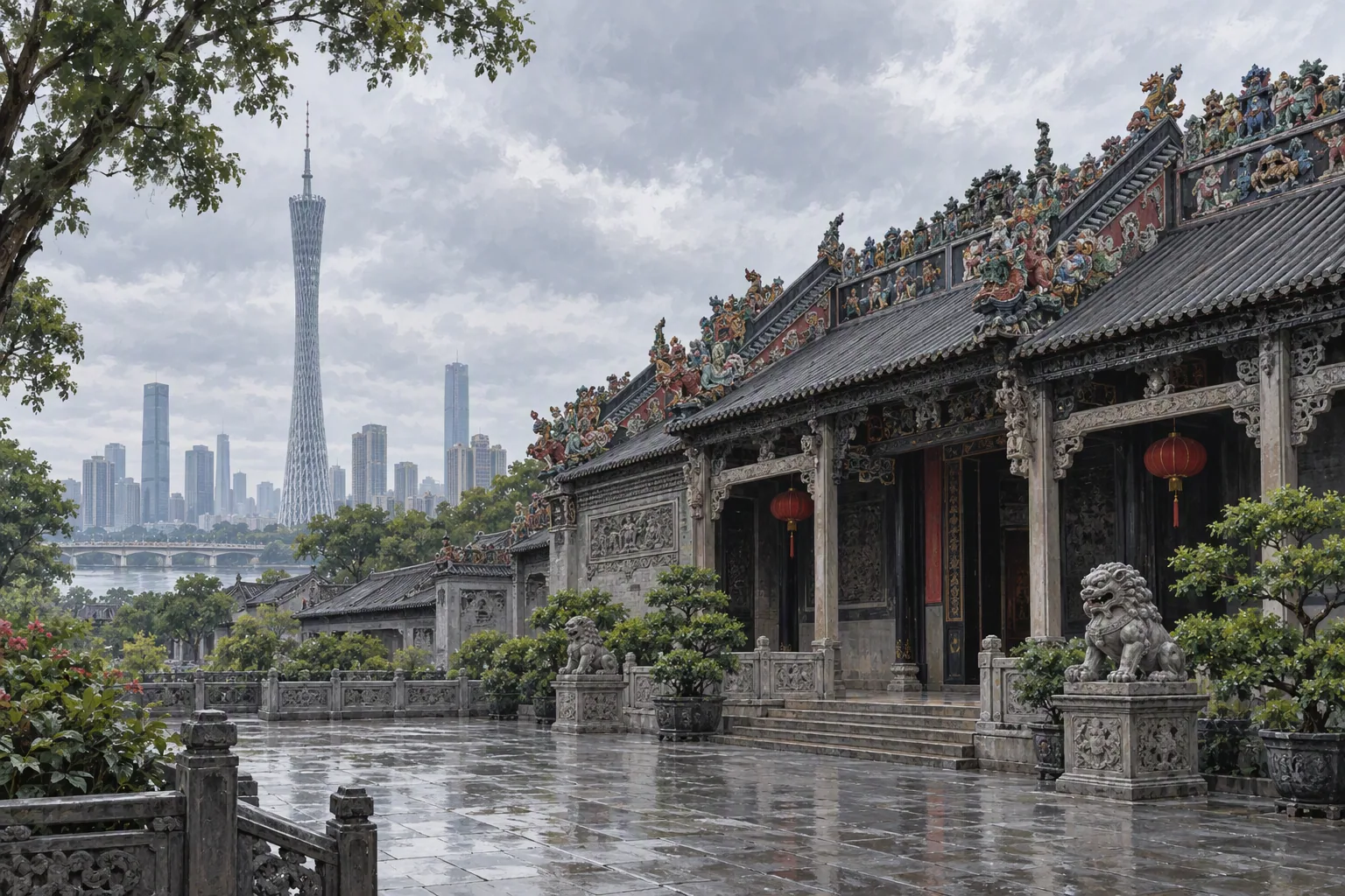 Guangzhou Cantonese culture and qilou arcades