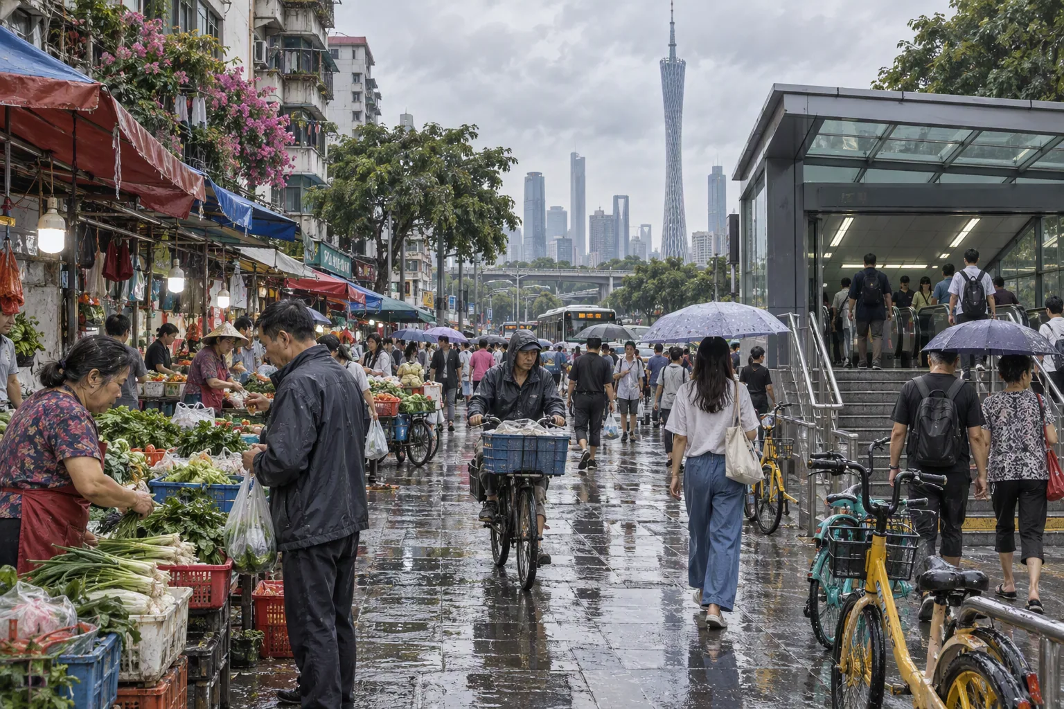 Daily commute and student life in Guangzhou