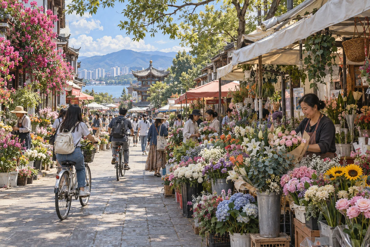 Kunming metro, Green Lake Park and student life