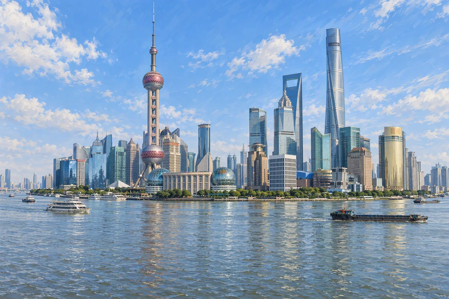 Shanghai in the rainy plum-rain season