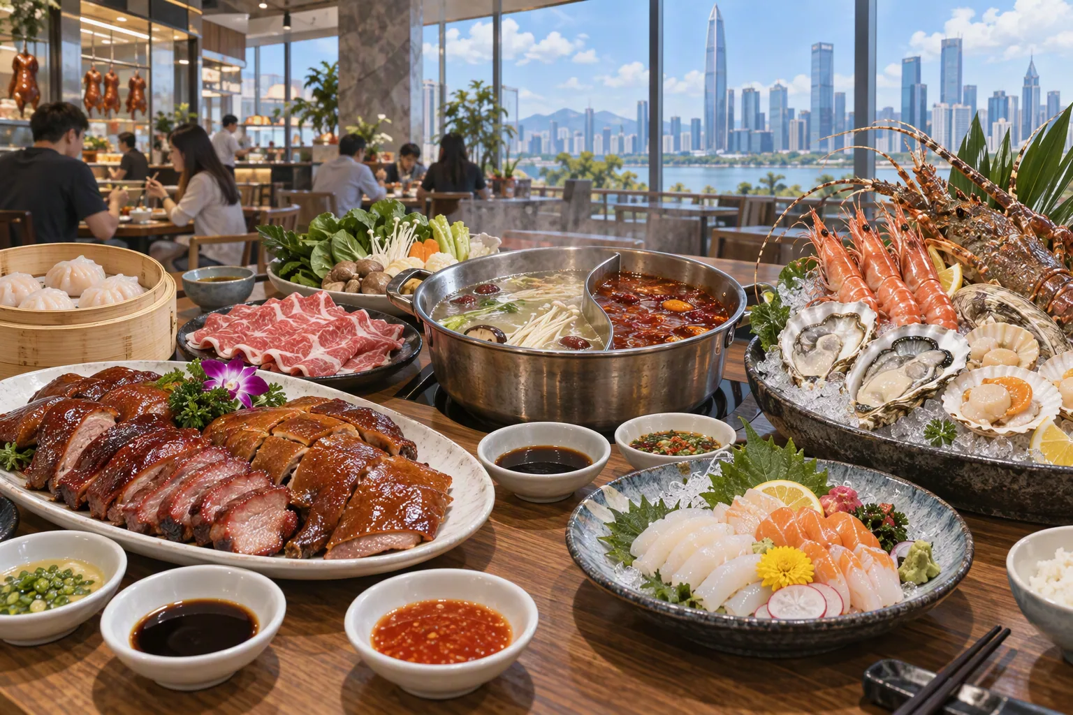 Shenzhen Cantonese dim sum and diverse food