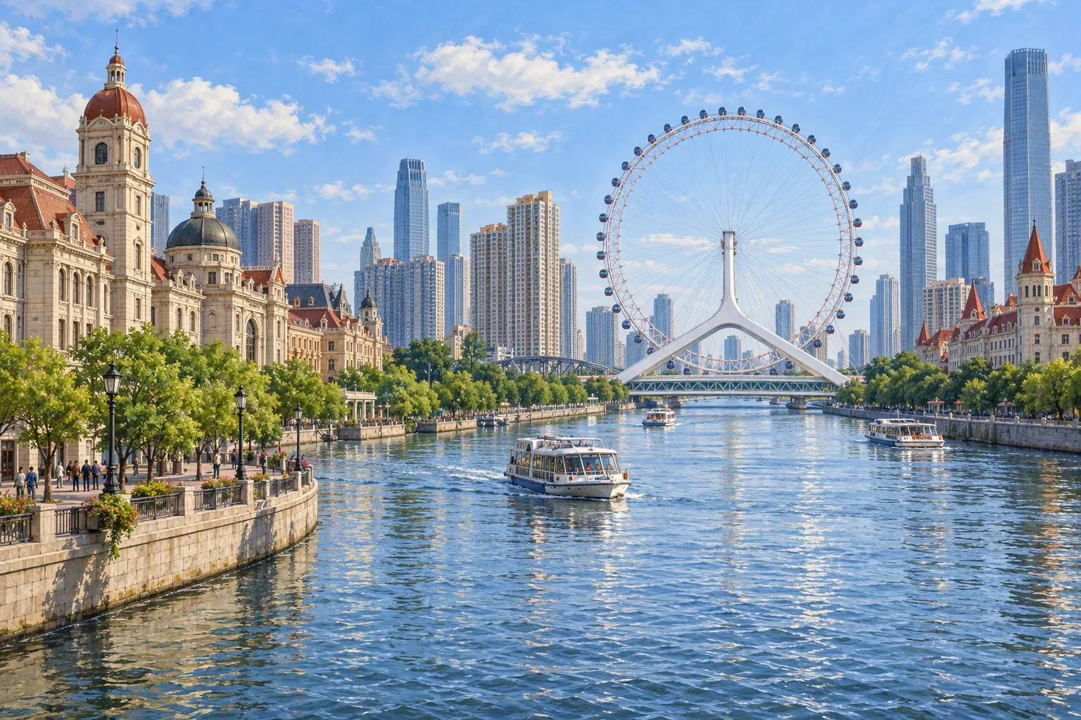 Illustration of studying and living in Tianjin