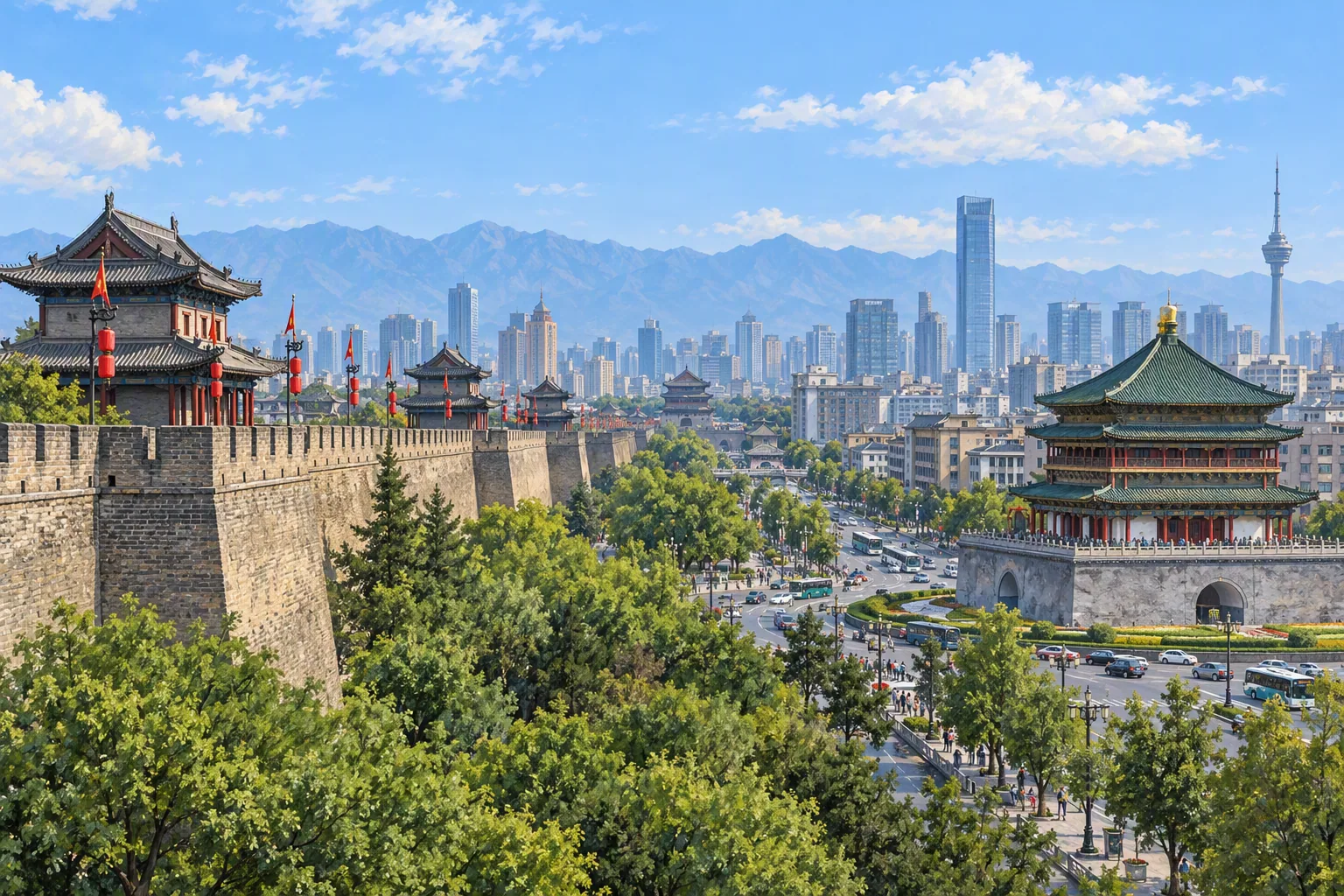 Illustration of studying and living in Xi'an